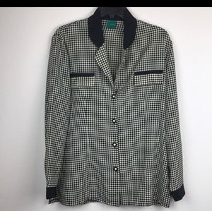 Vintage houndstooth button down shirt
